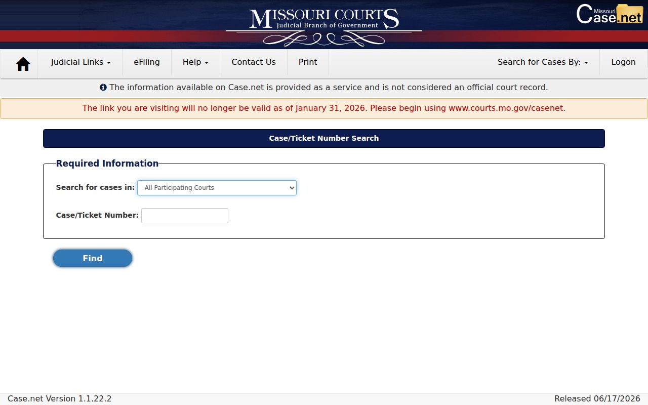 Macon County criminal court case number search screen