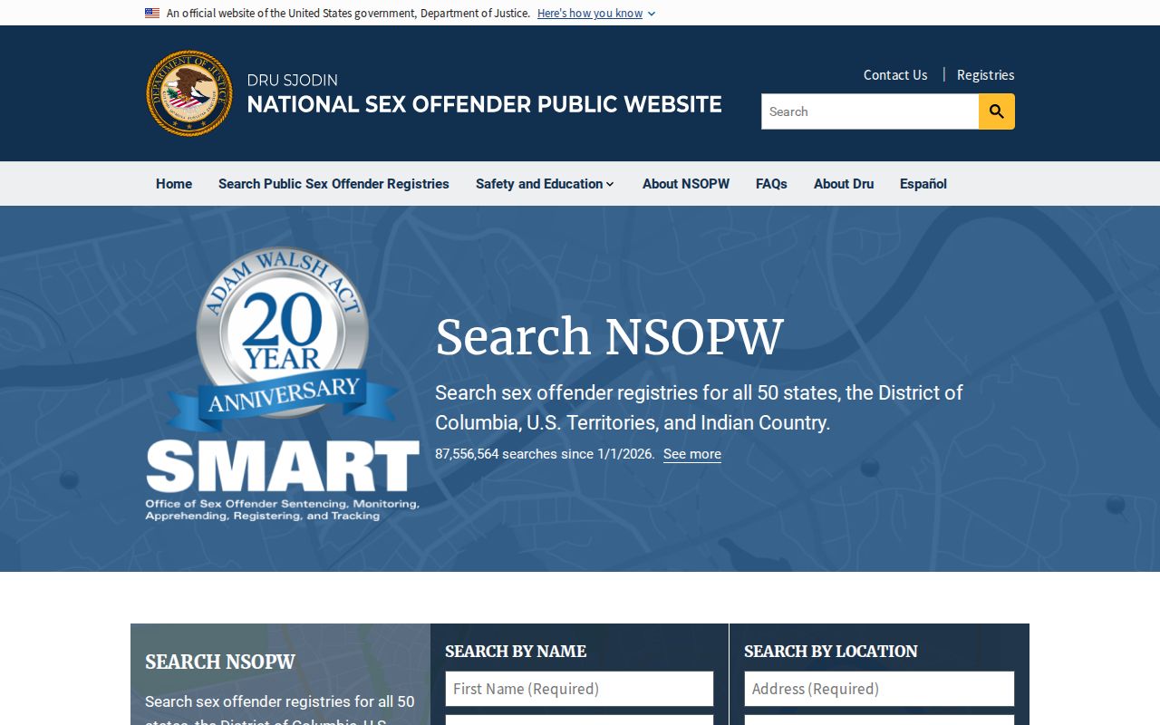 National sex offender registry search for Macon County residents